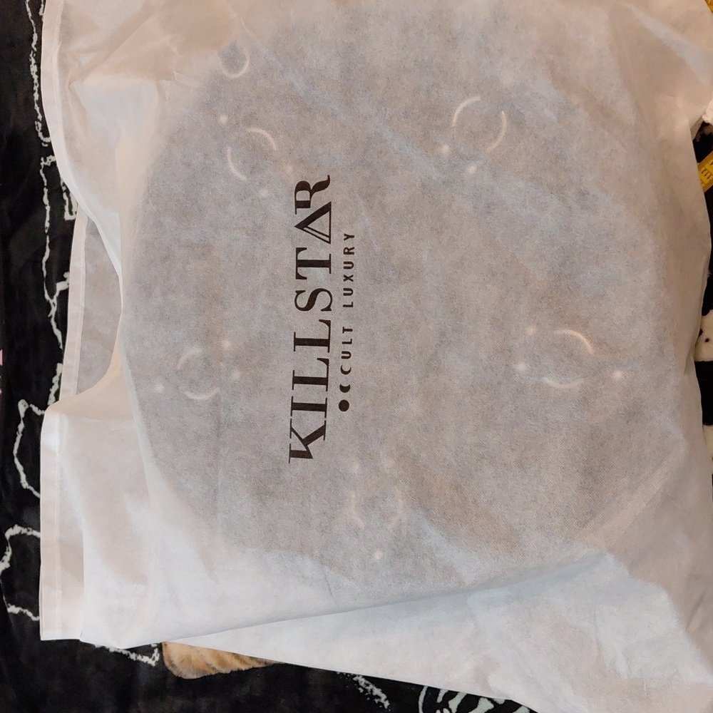KILLSTAR LARGE PENTAGRAM ROUND MESH WEEKENDER,TRAVEL BAG,BEACH BAG NWOT - Picture 12 of 12